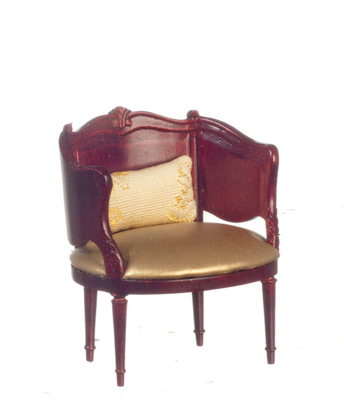 Wrap Around Barrrel Chair - Mahogany