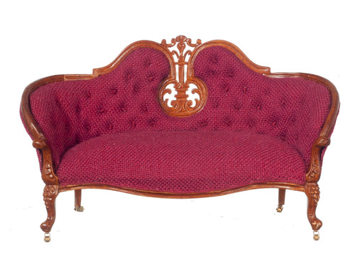 Arm Victorian Settee - Walnut