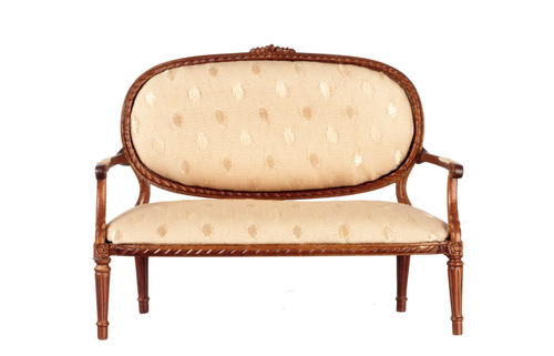 Mirrorback Loveseat - Walnut