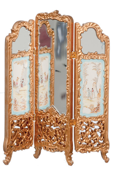 Mirrored Room Divider - Gold