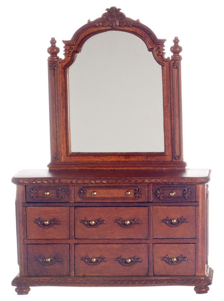 York Dressing Table with Mirror - Walnut