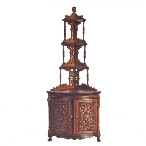 Madame Curie Corner Cabinet - Walnut