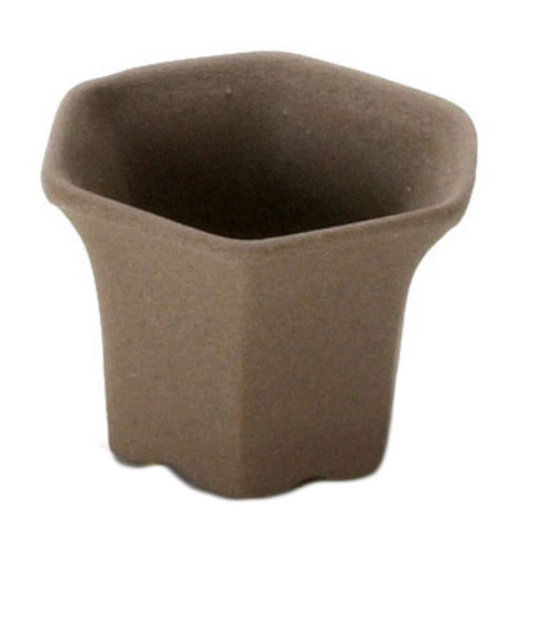 Large Hex Pot - Brown