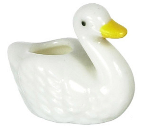 Glass Swan Planter