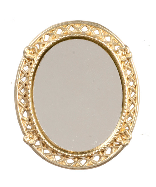 Mirror - Brass Plated and Oval