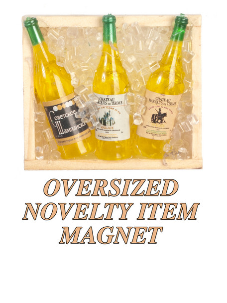 Box of Ice and Wine Bottles