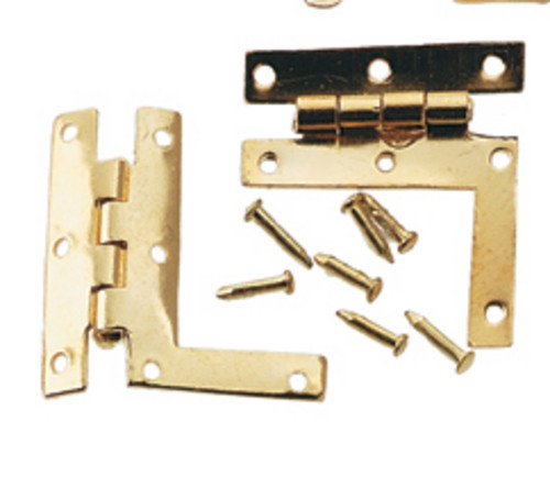 HL-Hinges with Nails Set - Brass