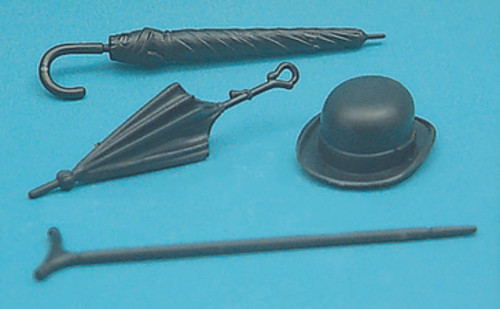Umbrella and Walking Stick - Black