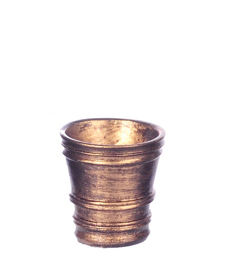 Dollhouse City - Dollhouse Miniatures French Country Pot - Medium and Gold