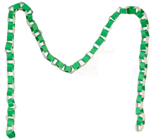 Party Paper Chain - Green and White
