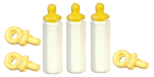 Baby Bottle and Pacifier Set - Yellow