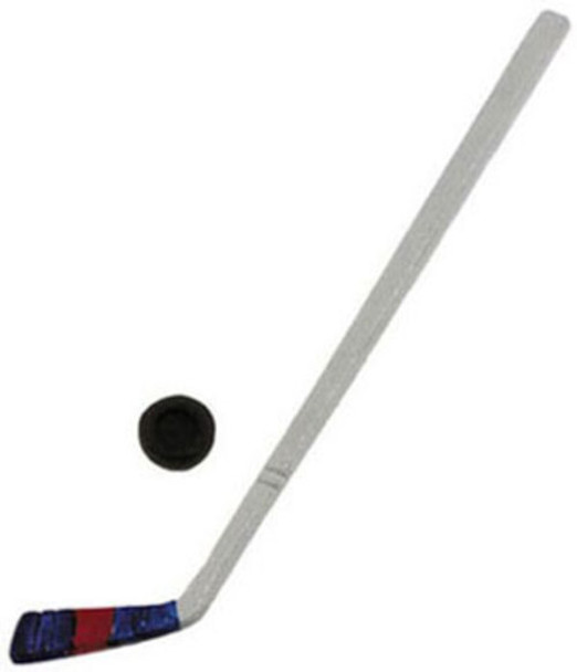 Hockey Stick with Puck - Red/White/Blue