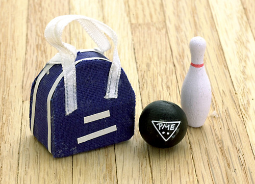 Bowling Ball, Bag and Pin