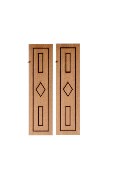 Dollhouse City - Dollhouse Miniatures Diamond Center Shutter - Pair