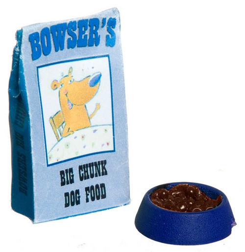 Dog Food Bag with Filled Bowl