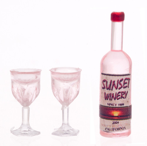 Rose Wine with Goblets
