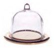 Gold Tray with Clear Dome