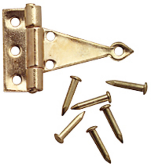T-Hinges with Nails Set - Brass