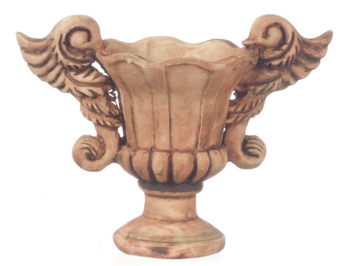 Wingled Angel Urn - Gray