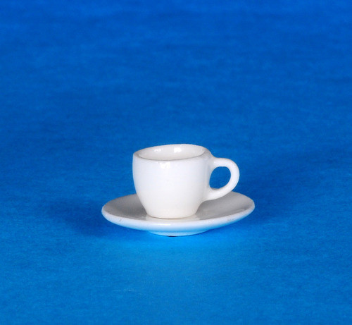Dollhouse City - Dollhouse Miniatures Cup and Saucer - Porcelain