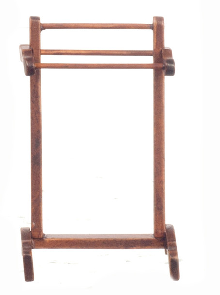 Dollhouse City - Dollhouse Miniatures Towel Rack - Walnut