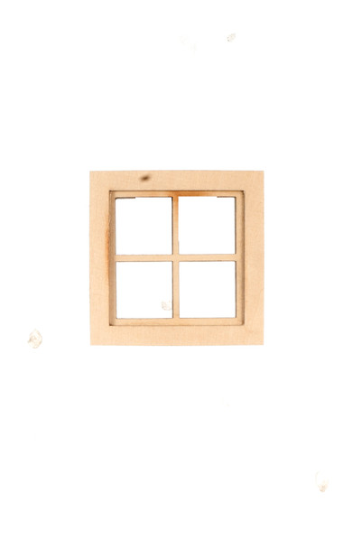 Dollhouse City - Dollhouse Miniatures 4 Light Flat Trim Square Window