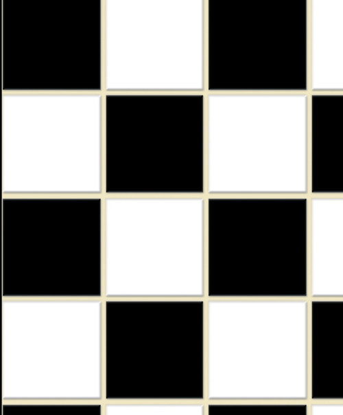 No Wax Flooring - Black and White Check