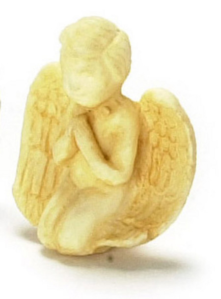 Dollhouse City - Dollhouse Miniatures Praying Cherub Set- Tan