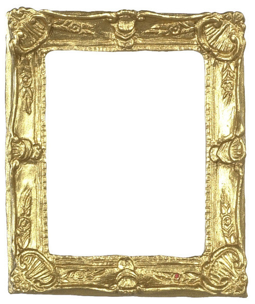 Dollhouse City - Dollhouse Miniatures Small Rectangular Frame - Gold