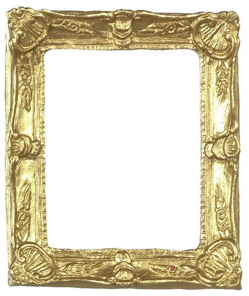 Dollhouse City - Dollhouse Miniatures Small Rectangular Frame - Gold