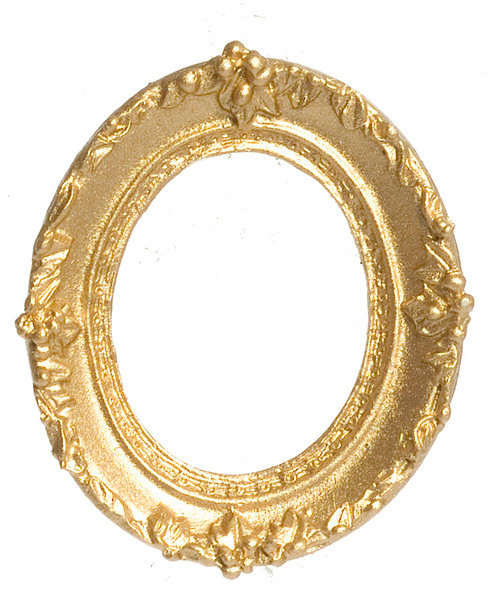 Dollhouse City - Dollhouse Miniatures Picture Frame - Oval and Small