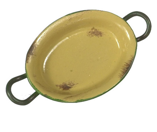Dollhouse City - Dollhouse Miniatures Oval Gratin Pan - Gold