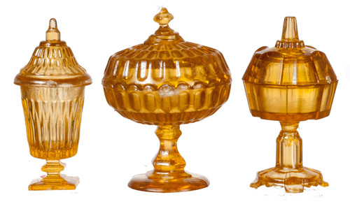 Candy Dishes Set - Dark Amber