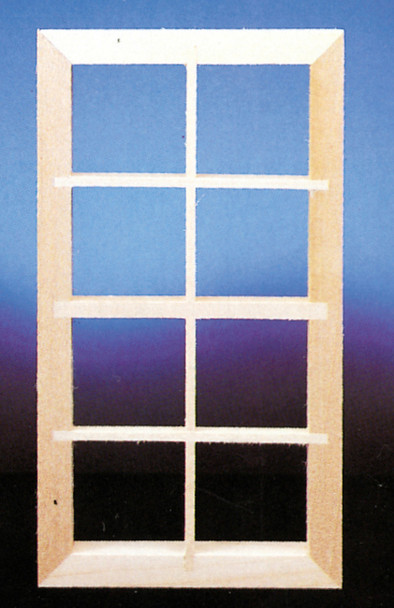 Dollhouse City - Dollhouse Miniatures Standard 8-Light Window without Panes