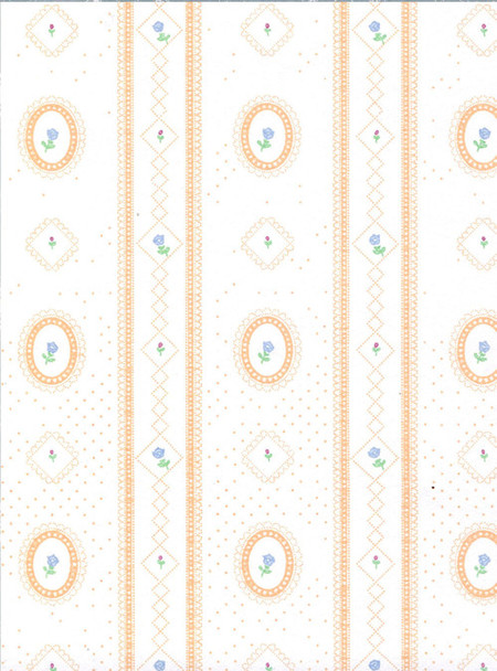 Wallpaper Cameo Stripe Set - Peach
