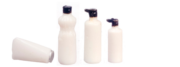 Dollhouse City - Dollhouse Miniatures Assorted Bottles - White