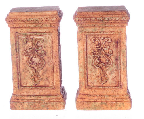 Dollhouse City - Dollhouse Miniatures Medium Acanthus Pedestal - Aged