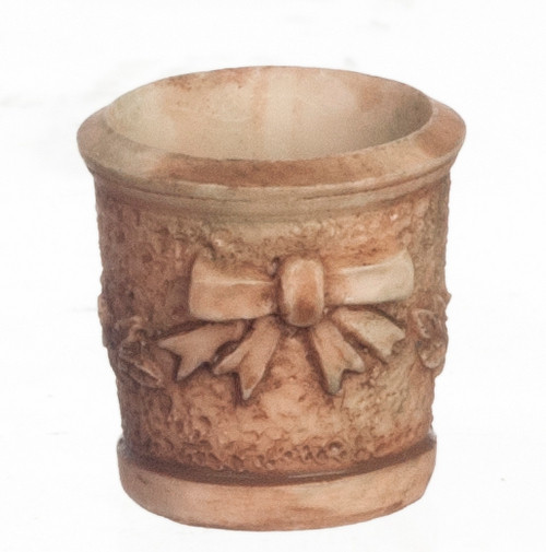 Dollhouse City - Dollhouse Miniatures Round Planter Set - Gray Ancient