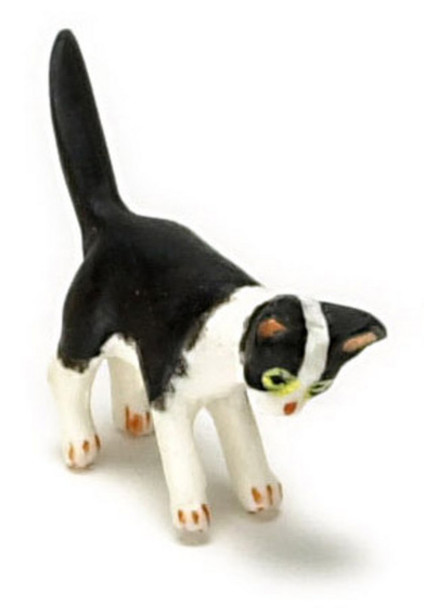 Dollhouse City - Dollhouse Miniatures Kitten - Black and White