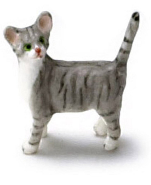 Dollhouse City - Dollhouse Miniatures Kitten - Grey