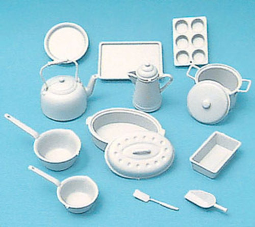 Cookware Kit - White Fourteen pieces