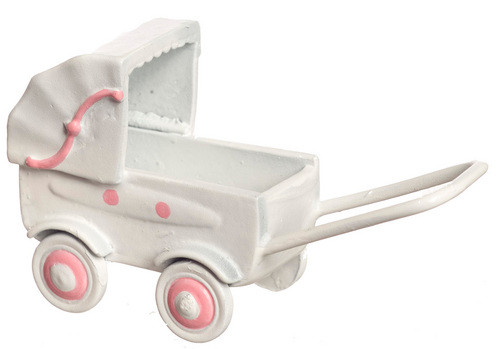 Baby Carriage - Pink and White