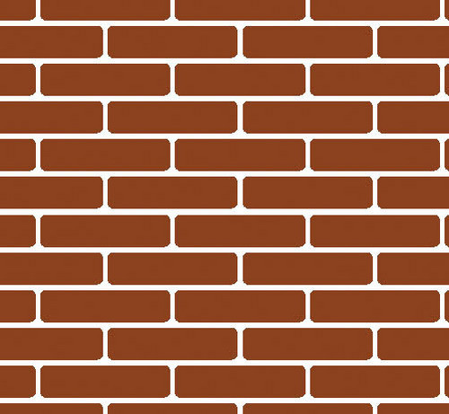 Brick Red On White