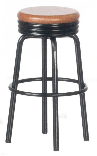1950's Stool - Black and Oak