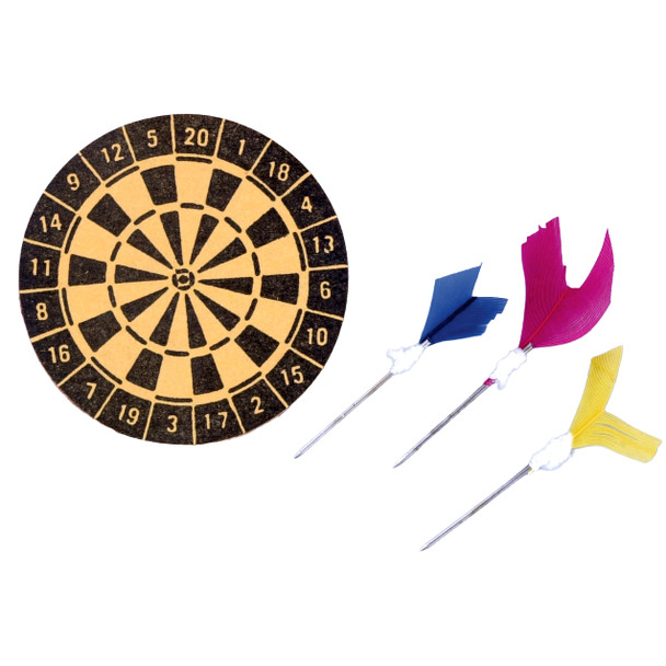 Dart Board with Darts