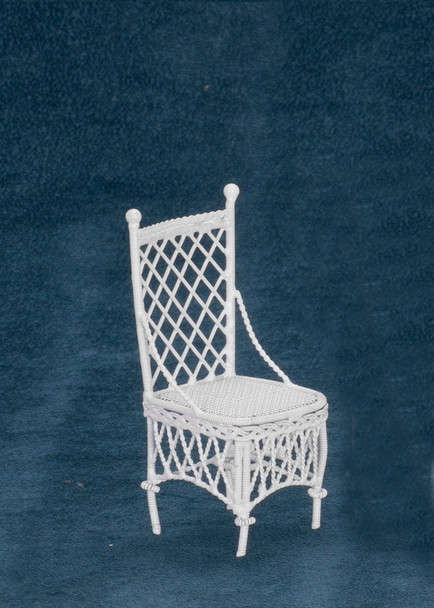 Dollhouse City - Dollhouse Miniatures Straight Chair - White Wire