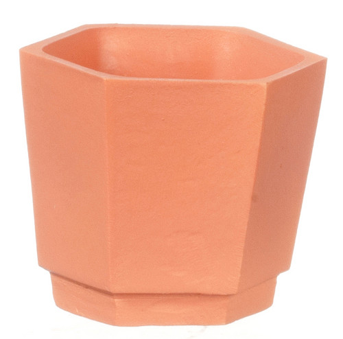 Dollhouse City - Dollhouse Miniatures Hexagon Planter Set  - Terra Cotta