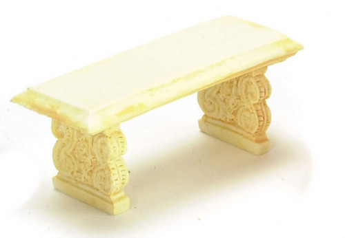 Dollhouse City - Dollhouse Miniatures Bench Set - Ivory