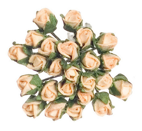Dollhouse City - Dollhouse Miniatures Rose Buds - Peach