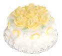 White Cake with Yellow Roses Set